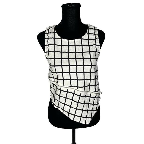 Maeve Anthropologie Asymmetrical Checkered Blouse - Women’s XS Petite - Picture 1 of 6